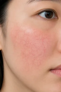 Facial redness and broken capillaries treated with DermaV laser